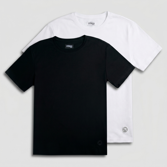 Supima Tee Bundle | Combo 2 Playeras Blanco y Negro